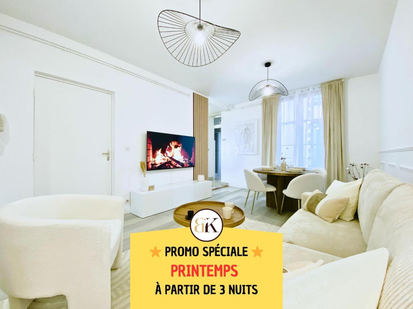 Le Subtil - Best Keys - Elegance & Confort - 2 Chambres Separees - Lit Queen Size - Smart Tv Netflix - Entre Gare & Centre Ville - A 1H De Paris - Wifi Fibre - Check-In Autonome Sens Exterior foto